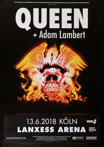 Queen - Adam Lambert, Köln 2018 - Konzertplakat