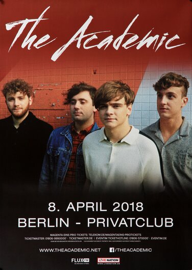 The Academie - Live In Concert, Berlin 2018 - Konzertplakat