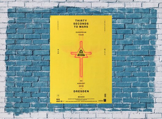 Thirty Seconds To Mars - European Tour, Dresden 2018 - Konzertplakat