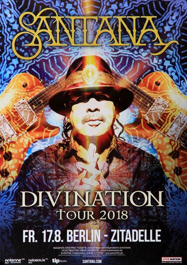 Santana - Divination, Berlin 2018 - Konzertplakat