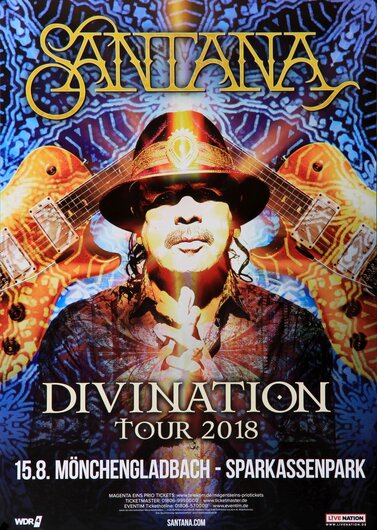 Santana - Divination, Mönchengladbach 2018 - Konzertplakat