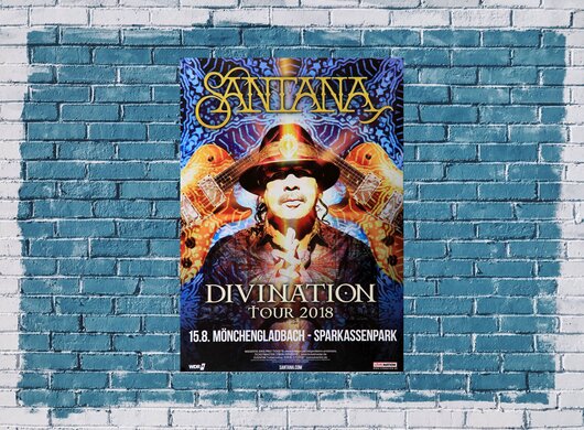 Santana - Divination, Mönchengladbach 2018 - Konzertplakat
