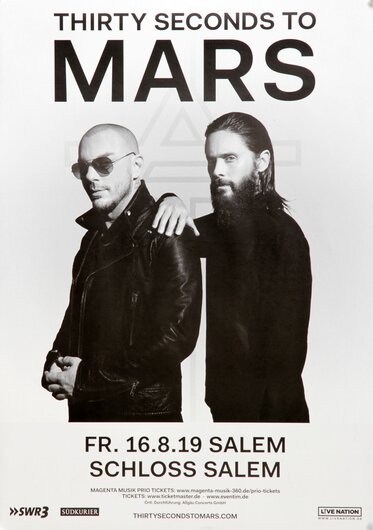 30 Thirty Seconds To Mars    - America, Salem 2019 - Konzertplakat