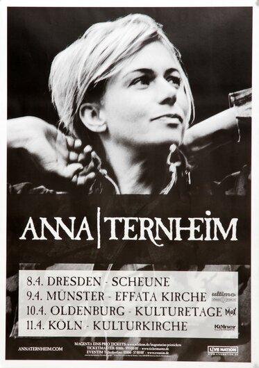 Anna Ternheim - All The Way To Rio, Tourneedaten 2018 - Konzertplakat