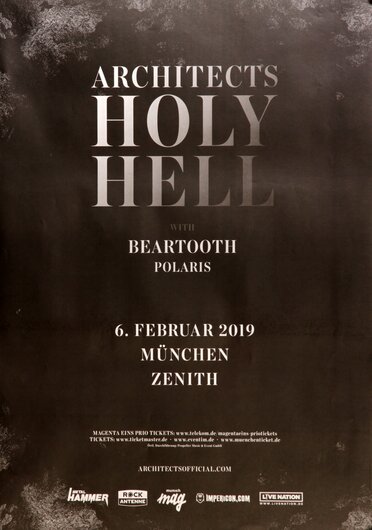 Architects - Holy Hell, München 2019 - Konzertplakat
