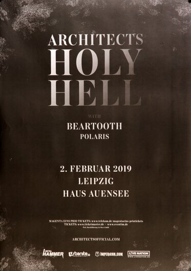 Architects - Holy Hell, Leipzig 2019 - Konzertplakat
