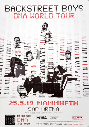 Backstreet Boys - DNA World , Mannheim 2019 - Konzertplakat