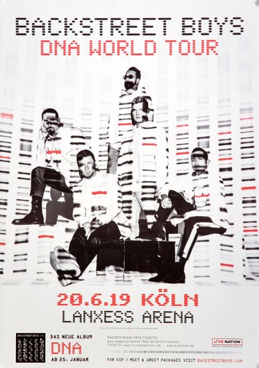 Backstreet Boys - DNA World , Köln 2019 - Konzertplakat
