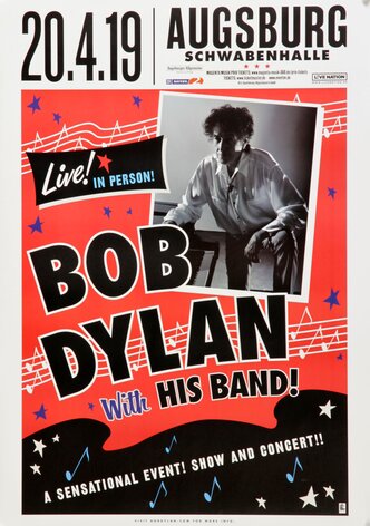 Bob Dylan - Live! In Person!, Augsburg 2019 - Konzertplakat