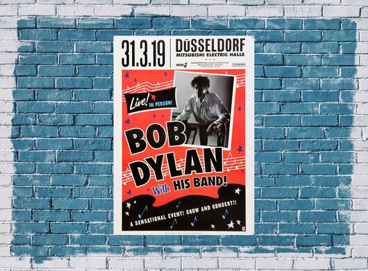 Bob Dylan - Live! In Person!, Düsseldorf 2019 - Konzertplakat