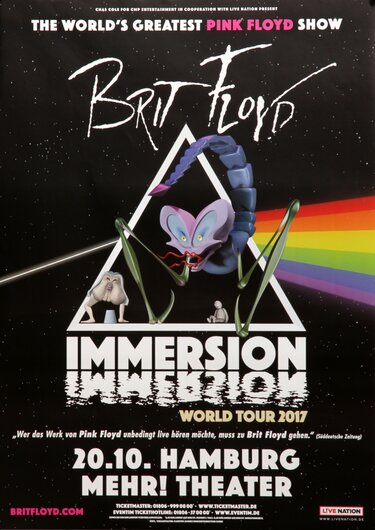 Brit Floyd - Immersion, Hamburg 2017 - Konzertplakat