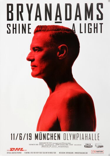 Bryan Adams - Shine A Light, München 2019 - Konzertplakat