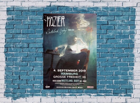 Hozier - Wasteland Baby, Hamburg 2019 - Konzertplakat