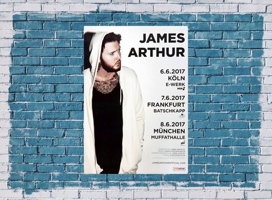 James Arthur - Back From The Edge, Tourneedaten 2017 - Konzertplakat