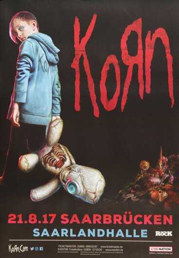 Korn - The Serenity Of Suffering, Saarbrücken 2017 - Konzertplakat