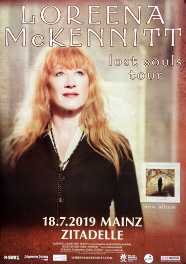 Loreena McKennitt - Lost Souls, Mainz 2019 - Konzertplakat