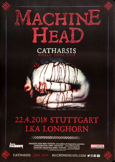 Machine Head - Catharsis World, Stuttgart 2018 - Konzertplakat