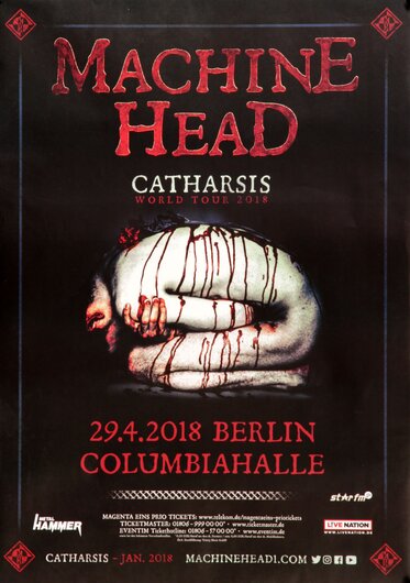 Machine Head - Catharsis World, Berlin 2018 - Konzertplakat