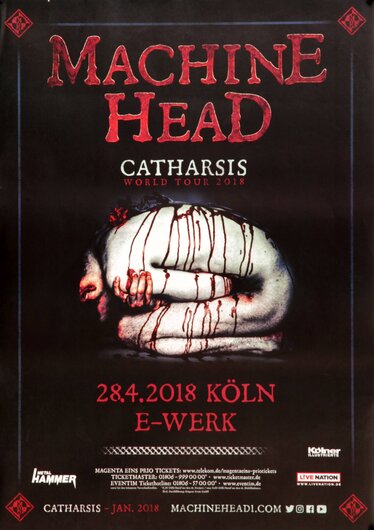 Machine Head - Catharsis World, Köln 2018 - Konzertplakat