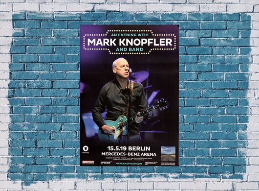 Mark Knopfler - Down The Road Wherever, Berlin 2019 - Konzertplakat