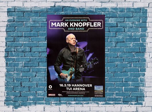 Mark Knopfler - Down The Road Wherever, Hannover 2019 - Konzertplakat