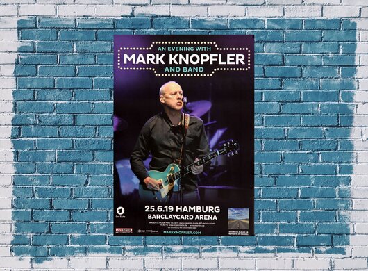 Mark Knopfler - Down The Road Wherever, Hamburg 2019 - Konzertplakat