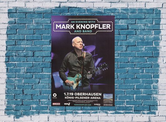 Mark Knopfler - Down The Road Wherever, Oberhausen 2019 - Konzertplakat