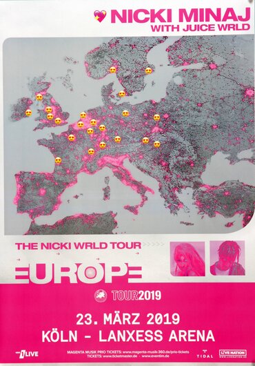 Nicki Minaj - WRLD TOUR, Köln 2019 - Konzertplakat