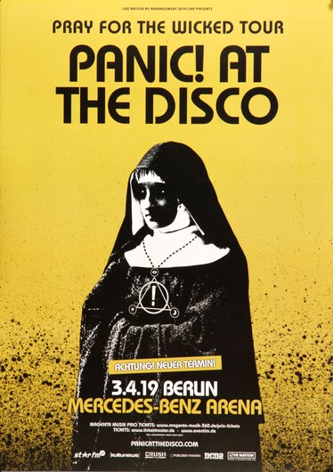 Panic At The Disco - Neuer Termin, Berlin 2019 - Konzertplakat