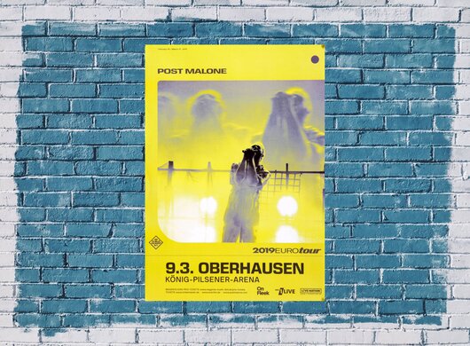 Post Malone - Euro Tour, Oberhausen 2019 - Konzertplakat