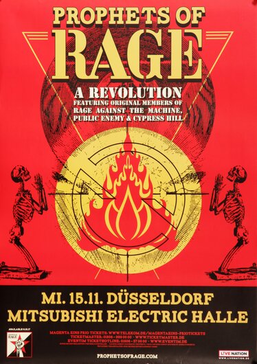 Prophets Of Rage - Make Germany Rage Again, Düsseldorf 2017 - Konzertplakat