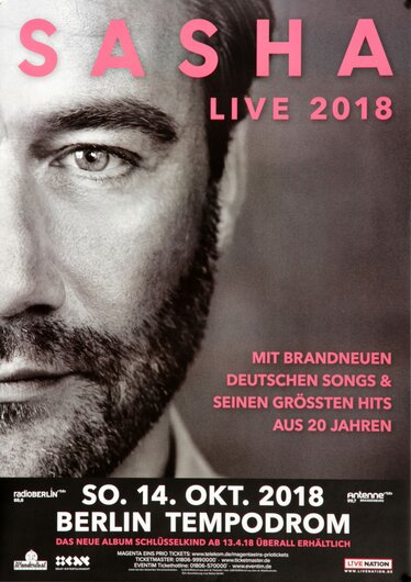 Sasha - Live !, Berlin 2018 - Konzertplakat