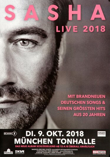 Sasha - Live !, München 2018 - Konzertplakat