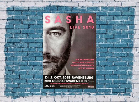 Sasha - Live !, Ravensburg 2018 - Konzertplakat