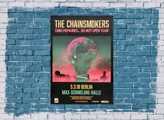 The Chainsmokers - Euro Memories, Berlin 2018 - Konzertplakat
