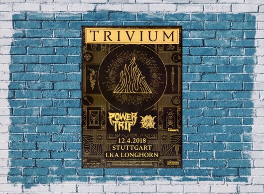 Trivium - The Sin And The Sentence, Stuttgard 2018 - Konzertplakat