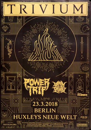 Trivium - The Sin And The Sentence, Berlin 2018 - Konzertplakat