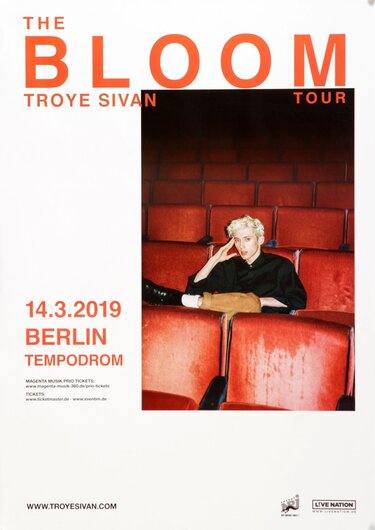 Troye Sivan - The Bloom Tour, Berlin 2019 - Konzertplakat