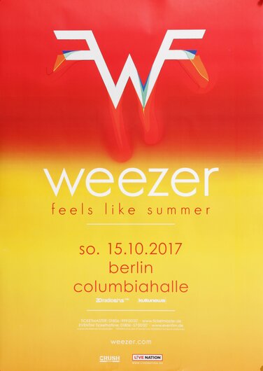 Weezer - Feels Like Summer, Berlin 2017 - Konzertplakat