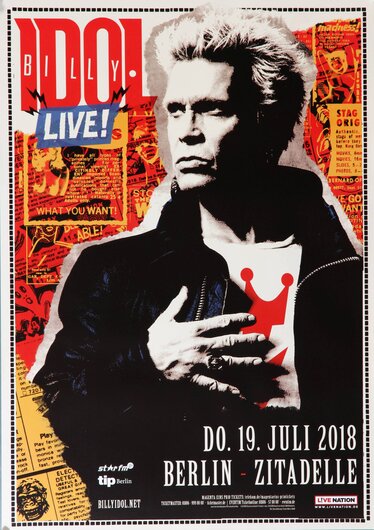 Billy Idol - Revitalized, Berlin 2018 - Konzertplakat