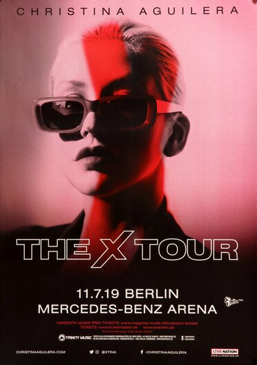 Christina Aguilera - The X Tour, Berlin 2019 - Konzertplakat