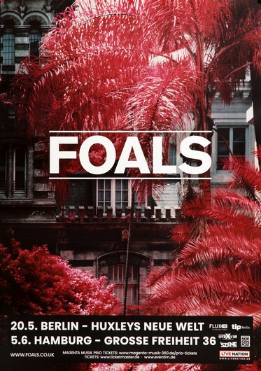 Foals - Everything Not Saved, On Tour 2019 - Konzertplakat