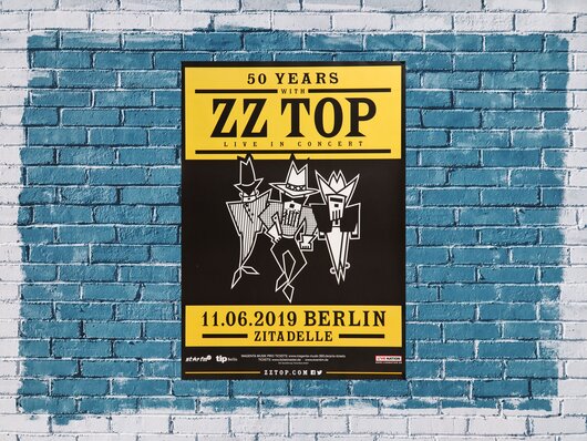 ZZ Top - Big Bad Blues, Berlin 2019 - Konzertplakat