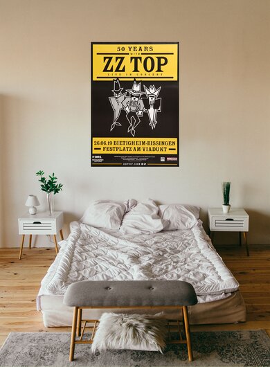 ZZ Top - Big Bad Blues, Bietigheim 2019 - Konzertplakat