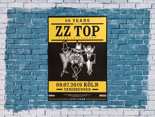 ZZ Top - Big Bad Blues, Köln 2019 - Konzertplakat