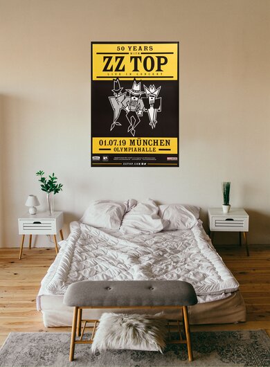 ZZ Top - Big Bad Blues, Mnchen 2019 - Konzertplakat