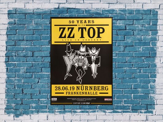 ZZ Top - Big Bad Blues, Nürnberg 2019 - Konzertplakat