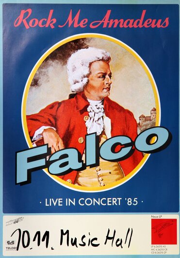 Falco, Music Hall, Frankfurt, 1985 (keine Risse am Rand)