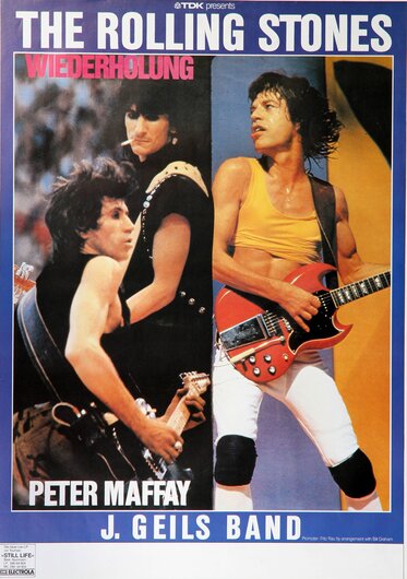 The Rolling Stones, No Town, 1982, Konzertplakat,