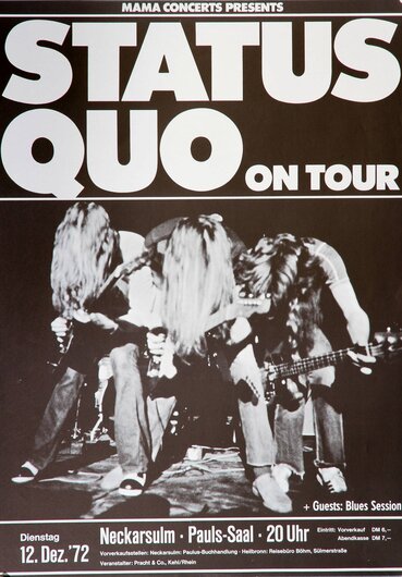 Status Quo, On Tour, Neckarsulm 1972